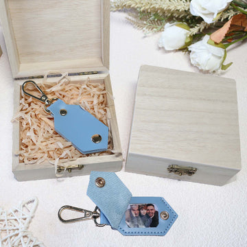 DIY Picture Key Chains,Custom Keychain With Picture, Llaveros(Blue) Personalizados Customized Keychain Gifts For Women Boyfriend Husband Mens - uniqicon