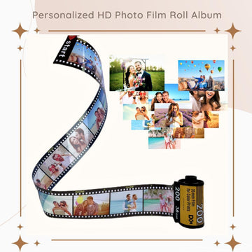 Custom Camera Film Roll Keychain, Personalized Memory Retro Camera Film HD Photo Album Voice Message Creative Picture Frames Birthday Christmas Gift Home Room Decor