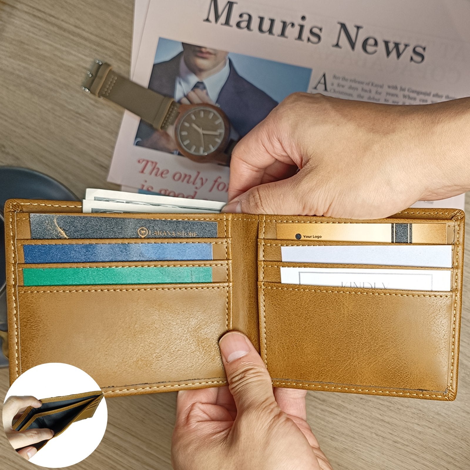 Personalised Leather Slim Credit Card Mens Wallets Custom Hombres Minimalist Men'S Carteras Para Billeteras De Front Pocket Wallet Gifts For Men Boyfriend - uniqicon