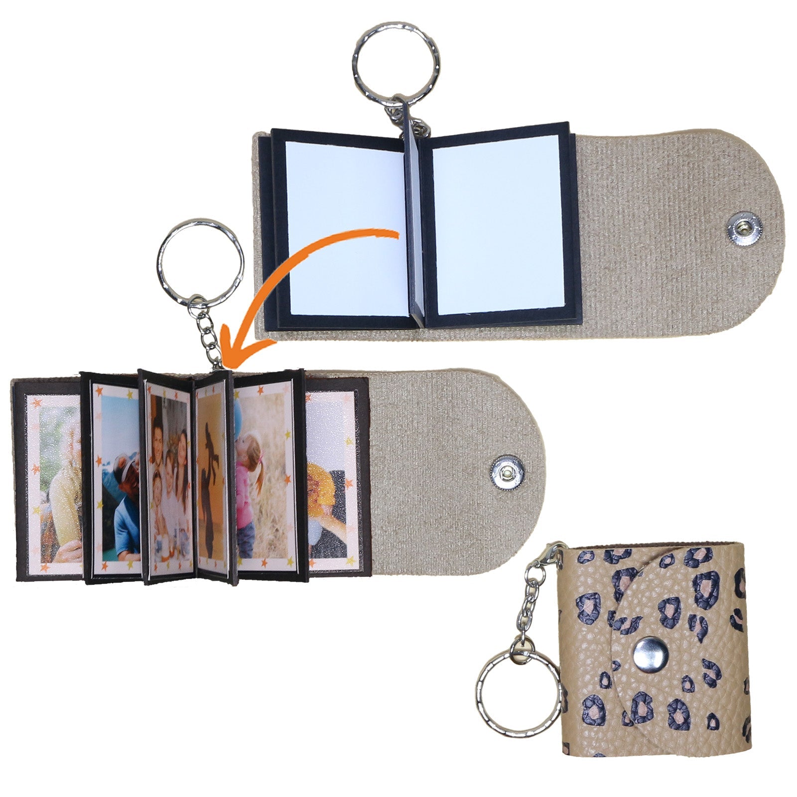 Mini Photo Keychain, Picture Keychains Personalized Album for Family, Boyfriend, Couples, Dog, Friends - uniqicon