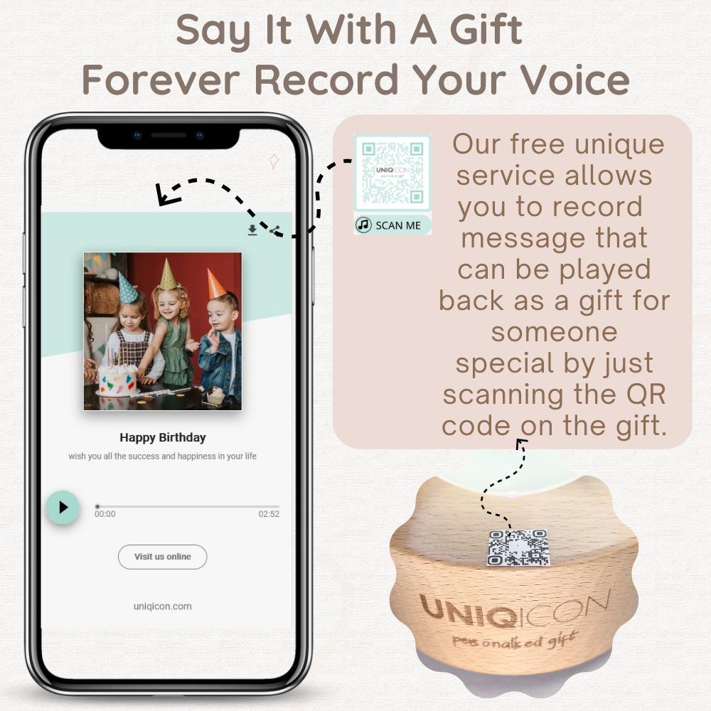 3D Engraving Crystal Ball Heart LED Light Voice Message Gift Birthday Anniversary Valentine Christmas Graduation Friend Souvenir Corporate Award Recognition Appreciation - uniqicon