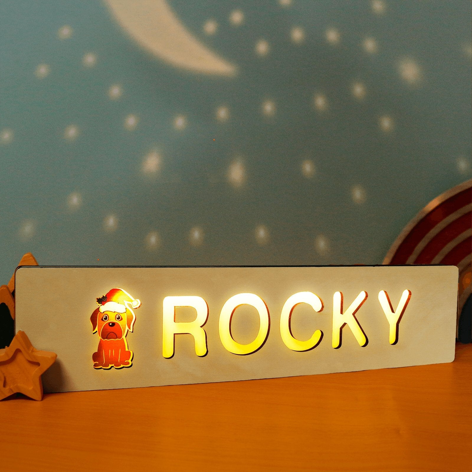 Personalized wooden letter Night Light, cute led letter light up Engraved Hollow out design, Custom Name text Letter Lamp Decor Gift for Kids Couples Friends Girlfriend Boyfriend - uniqicon